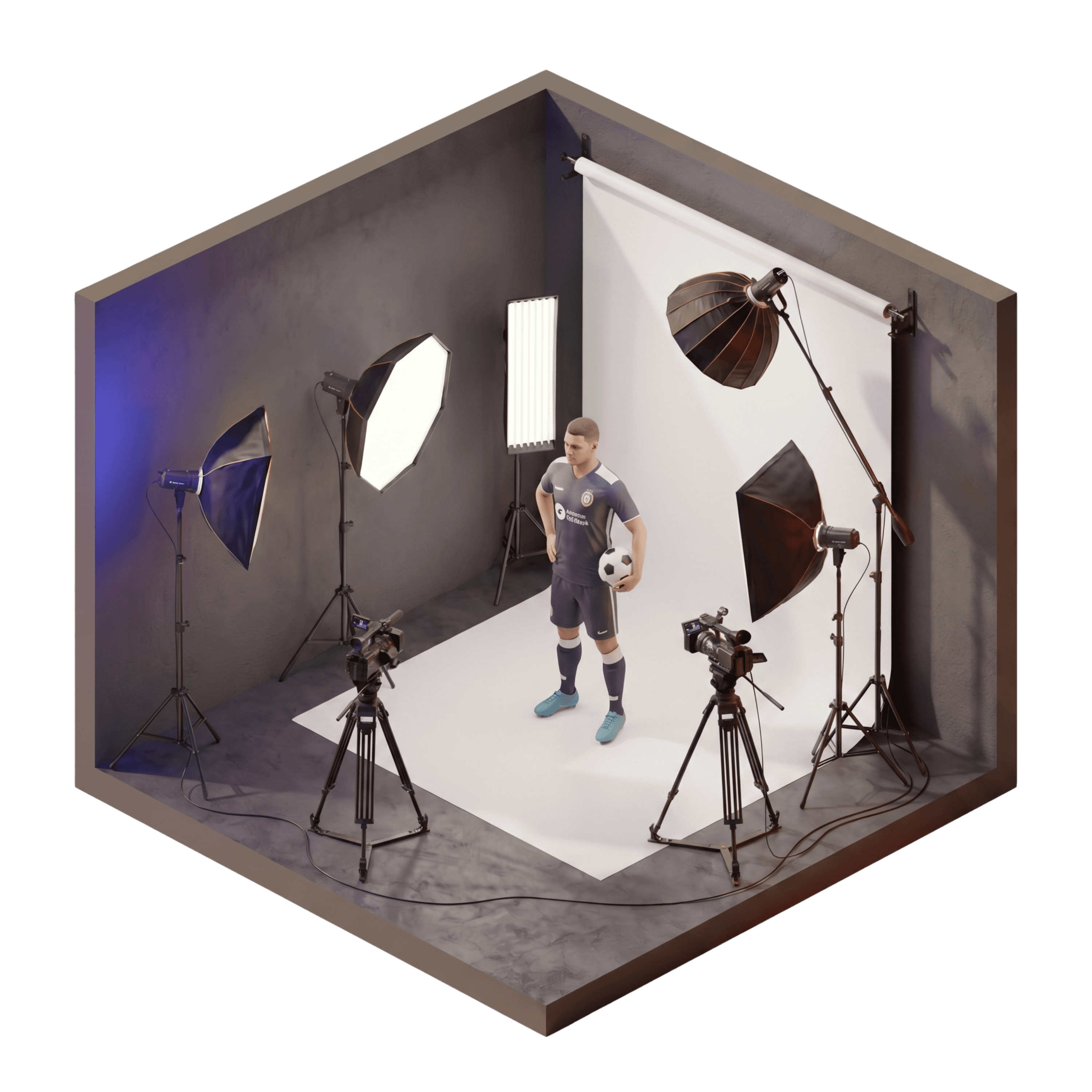 Studio agencé pour shooting photo